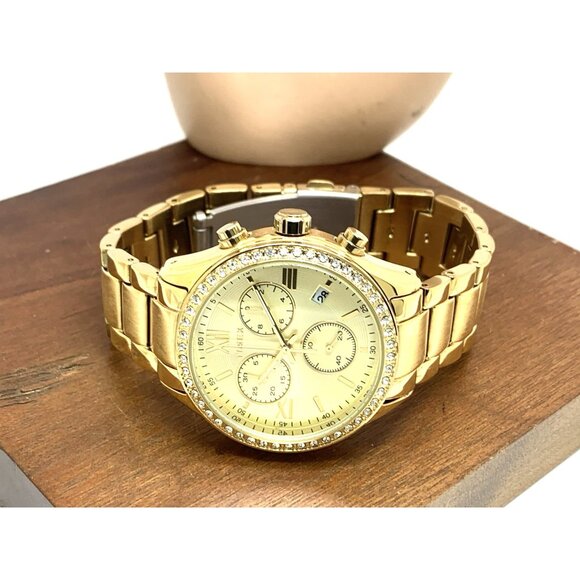 Timex Women's Watch TW2V57800 Quartz Chronograph Gold Dial Stainless Steel 38mm - Picture 8 of 14